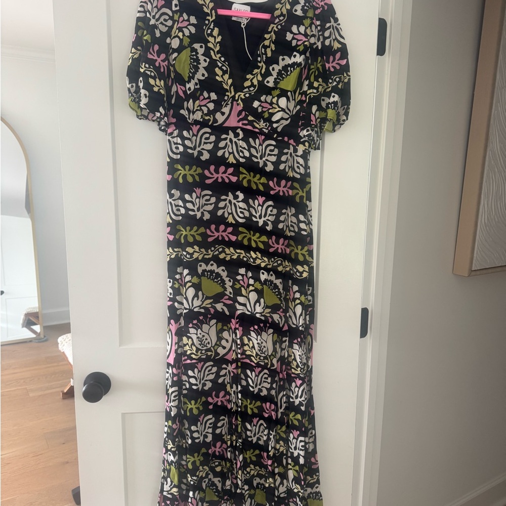 NWT SAYLOR pia dress in black floral size M - Picture 11 of 12